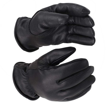 KINCO Kinco Lined Black Premium Deerskin Driver Gloves 90HKN-M